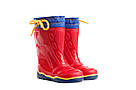 Дитячі гумові чоботи Червоні з утепленням, фото 2