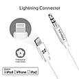 Перехідник Promate AudioLink-LT2 Lightning to Jack 3.5 мм 2.0 м White (audiolink-lt2.white), фото 2