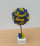 Жовто-блакитне дерево з моху 35 см Патріотичний декор. Патріотичний подарунок, фото 6