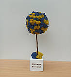 Жовто-блакитне дерево з моху 35 см Патріотичний декор. Патріотичний подарунок, фото 4