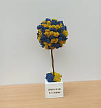 Жовто-блакитне дерево з моху 35 см Патріотичний декор. Патріотичний подарунок, фото 3