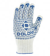 Перчатки защитные DOLONI 880, белые, ПВХ точки (XL)