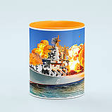 Чашка «Русскій воєнний корабль іді» колір помаранчевий, фото 2