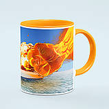 Чашка «Русскій воєнний корабль іді» колір помаранчевий, фото 3