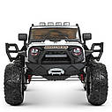 Дитячий електромобіль джип Jeep Wrangler Bambi 200 вт білий, фото 3