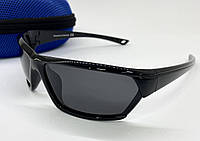 Мужские солнцезащитные очки с поляризацией спортивные в глянцевой оправе