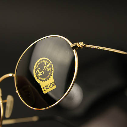 Сонцезахисні окуляри RAY BAN Oval Carbon Series (арт. RB3547/1) золотисті з чорним склом, фото 3
