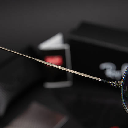 Сонцезахисні окуляри RAY BAN Oval Carbon Series (арт. RB3547/3) з синім склом, фото 5