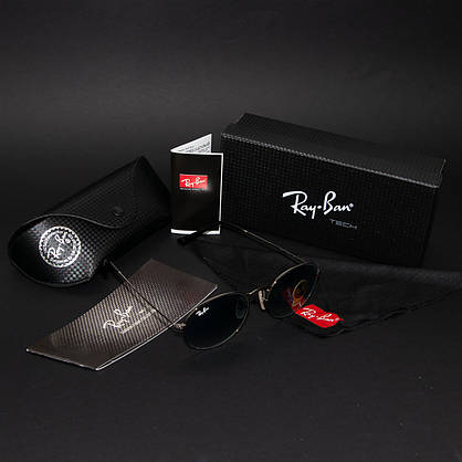 Сонцезахисні окуляри RAY BAN Oval Carbon Series (арт. RB3547/3) з синім склом, фото 3