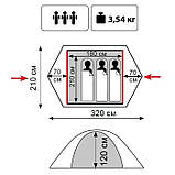 Намет тримісний туристичний Tramp lite Tourist 3 двошаровий (SHiz12935), фото 2