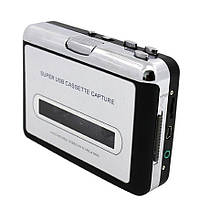 Кассетный плеер (кассетник) CNV оцифровка записей с USB Серый S