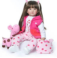Детская Коллекционная Кукла Реборн Reborn Девочка Лия ( Виниловая Кукла ) Высота 60 см Реборны Детские