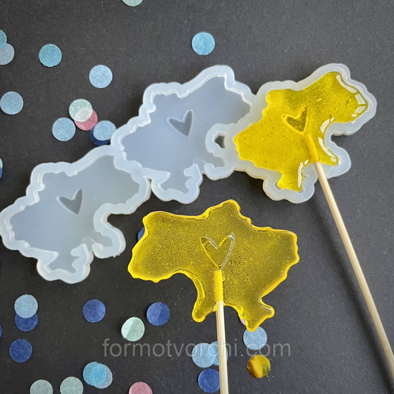 Силіконовий молд "Серце в Україні"