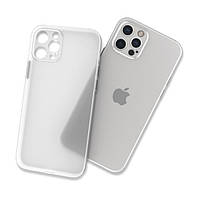 Ультратонкий чехол для iPhone 13 Pro Max Белый матовый пластик