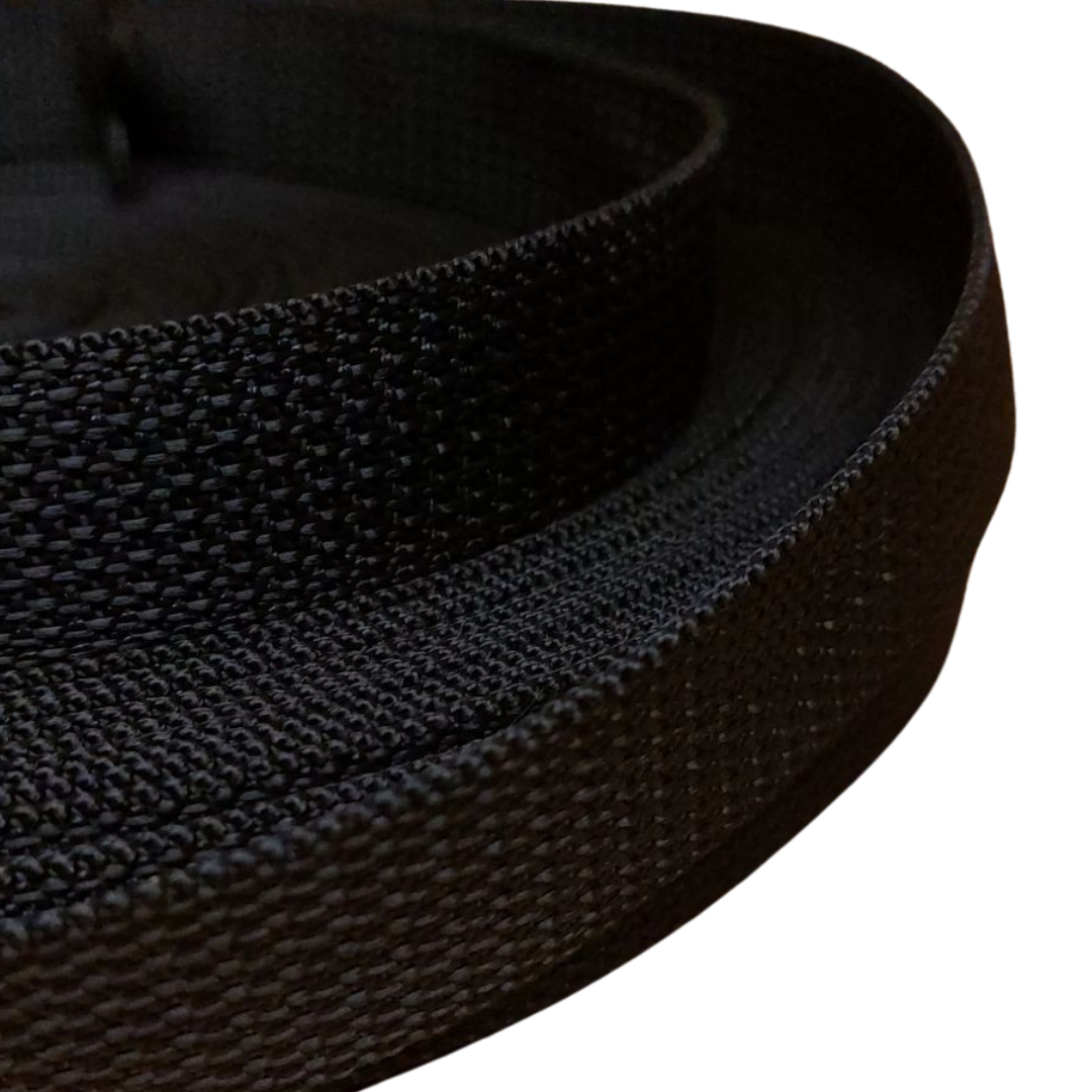 Стрічка ремінна 25 мм чорна "репс окантувальний" 50 м