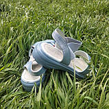 Босоніжки блакитні блиск на гумці 200-3 blue, фото 3