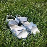 Босоніжки блакитні блиск на гумці 200-3 blue, фото 2