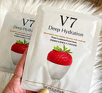 Маска для лица bioaqua v7 deep hydration 30g с экстрактом клубники.