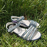 Босоніжки Тому.м дів. рябі т.-сині спереду 3 смужки З-Т37-08-Н, фото 3