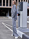 Прогулянковий жіночий костюм з кюлотами Лессі сірий комбінований 42 44 46 48 розміри, фото 3