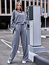 Прогулянковий жіночий костюм з кюлотами Лессі сірий комбінований 42 44 46 48 розміри, фото 7