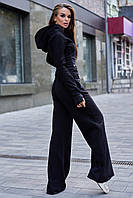 Молодежный женский брючный костюм с кюлотами Борнео черный 42 44 46 48 размеры