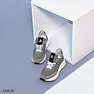 Жіночі кросівки сірого кольору на білій підошві  37 р-р, фото 5