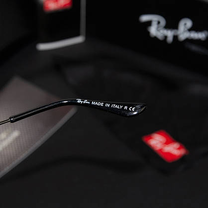 Сонцезахисні окуляри RAY BAN UV400 поляризаційні (арт. RB3567) чорний градієнт, фото 5