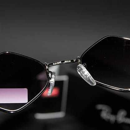 Сонцезахисні окуляри RAY BAN UV400 поляризаційні (арт. RB3567) чорний градієнт, фото 6