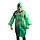 Дощовик плащ на липучках 60мкм Зелений 110*80 см, похідний дощовик | плащ от дождя, фото 3