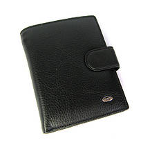 Чорний гаманець із натуральної шкіри для чоловіка Dr. Bond