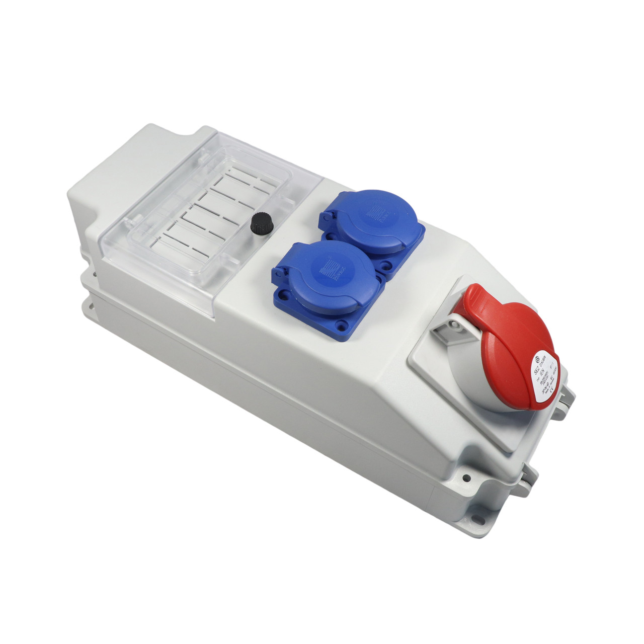 Щит з розетками 16A 5P, 2xSchuko 5 модулів IP44 SEZ ROS 5/x-12, фото 1