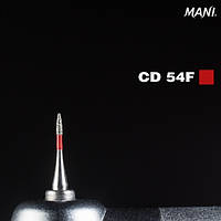 Алмазний бор CD-54F. Полум'яподібний (ISO 246/007), червоний.