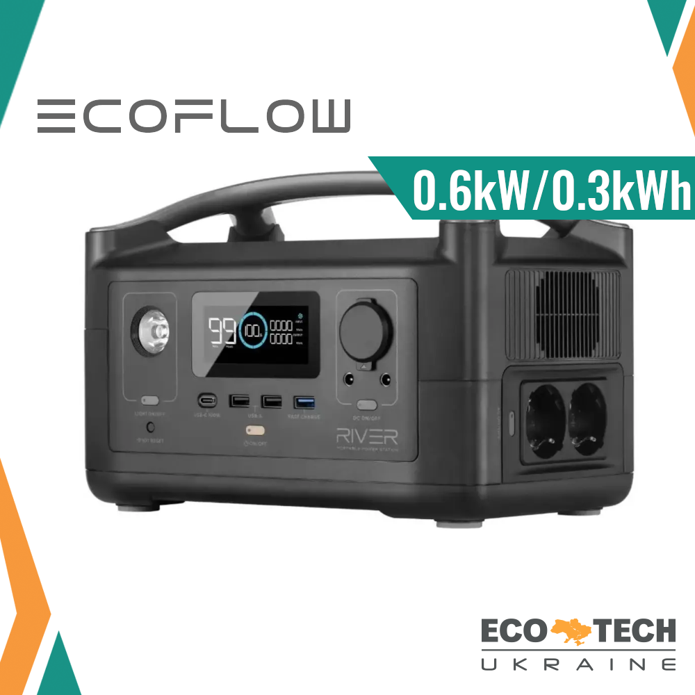Портативная электростанция EcoFlow RIVER 600W/288Wh купить в Украине ...