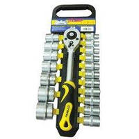 Набір насадок торцевих з тріскачкою 19 шт 1/2 Сталь AT-1219 (70007)