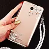 Чохол зі стразами з кільцем прозорий протиударний TPU для Infinix Hot 12 Play NFC (X6816D) "ROYALER", фото 5