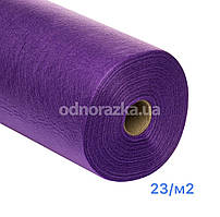 Одноразове простирадло в рулоні, спанбонд, 0.8х100м (23г/м2), ПРЕМІУМ, фіолетове