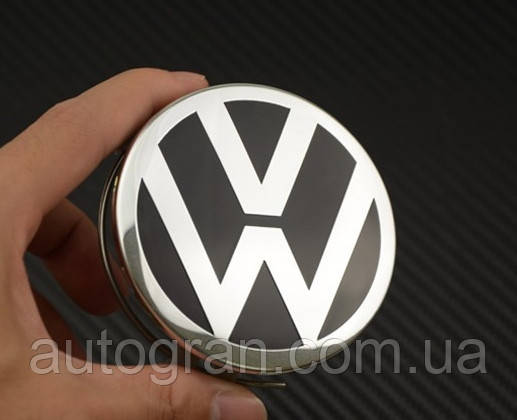 Заглушки ковпачки легкосплавних дисків VW Volkswagen 75mm, фото 1
