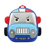 Шкільний рюкзак 3d, портфель, ранець 1 клас для хлопчиків, дівчаток у формі машинок із м'якої тканини Kakoo —, фото 7