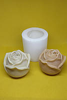 Силиконовая форма - молд для свечи роза 5.5 см