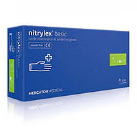 Перчатки нитриловые неопудренные NITRYLEX BASIC р.S, 100 шт