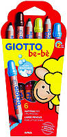 Карандаши цветные Giotto Bebe Superlarge Pencils, 6 цветов, разные цвета