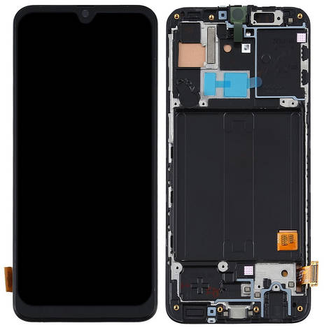 Дисплей Samsung Galaxy A40 A405 с тачскрином и рамкой, оригинал 100% Service Pack, Black, фото 2