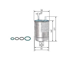 Фільтр паливний Renault Scenic III 1.6HDi 09- Delphi HDF669