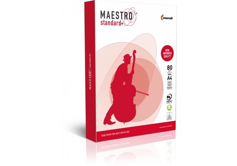 Папір Maestro офісний Standart+, Mondi, 80 г/м2, А4, клас В+, 500 л