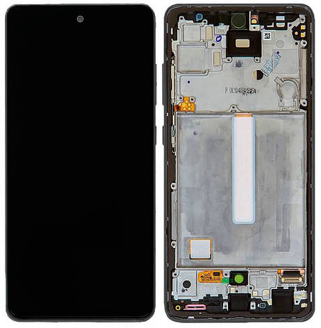 Дисплей Samsung Galaxy A52 A525, Galaxy A52 A526 5G с тачскрином и рамкой, оригинал 100% Service Pack, Black, фото 2
