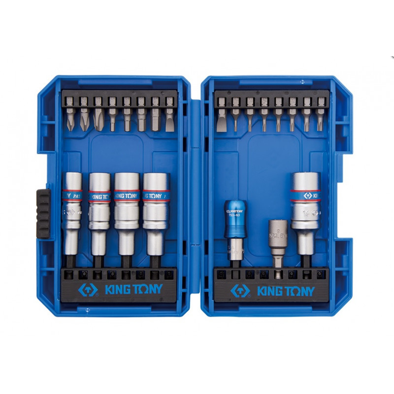 Набір вставок біт 1/4 "23 предметів King Tony 1023MRA (Тайвань), фото 1
