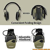 Активні навушники ZOHAN Leight Impact EM054 тактичні стрілкові навушники із шумозаглушенням для стрільців військових мисливців, фото 8