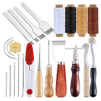 Профессиональный набор для ручного шитья кожи инструмент для работы нитки иголки для шитья и ремонта
