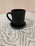 Чашка - філіжанка глиняна на каву авторська 240мл, фото 8